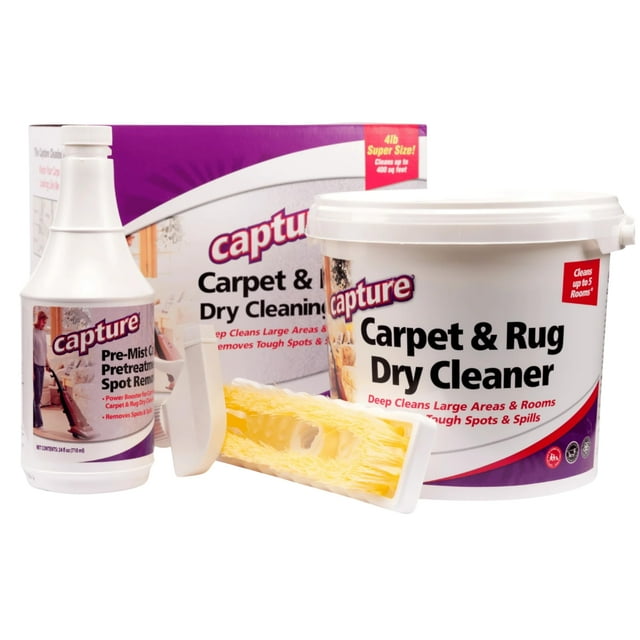 Capture Carpet Total Care Kit 400 - Home Couch and Upholstery, Car Rug, Dogs & Cats Pet Carpet Cleaner Solution - Strength Odor Eliminator, Stains Spot Re