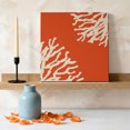 thumbnail image 3 of Ships Next Day Canvas Wall Art 10"x10",Coral Orange Wood Framed Canvas Print Painting,Coastal White Ocean Marine Nautical Beach Ready to Hang Small Picture Wall Decor for Home Kitchen Nursery Office, 3 of 9