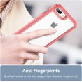 thumbnail image 3 of Case for iPhone 7 Plus 8 Plus Case Slim Dropproof [Defend from Drop/Scratch/Slip/Fingerprint] Clear Acrylic Hard Back Soft TPU Bumper Hybrid Phone Cover for iPhone 7 Plus 8 Plus-Red, 3 of 16