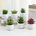 thumbnail image 4 of Zhuge piezas de plantas de simulación en maceta, pequeñas plantas falsas en maceta, mini plantas artificiales de escritorio (A49), 4 of 5