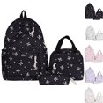 thumbnail image 4 of Coquette Bow Backpack for Women Pink Bow 3pcs Backpack Set Kawaii Backpack Large Capacity for College Middle High School Casual Travel Daypack,Black, 4 of 4