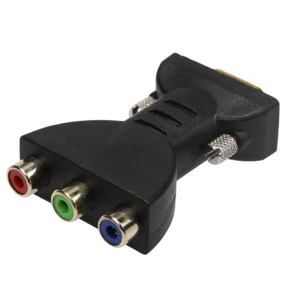 3RCA RGB Female to HD 15-Pin VGA Style Component Video Jack Adapter Conventer