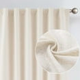 thumbnail image 2 of Curtainking Full Blackout Curtains for Bedroom 84 Inch Linen Curtains Beige Back Tab Thermal Insulated Curtains for Living Room Darkening Drapes Window Curtain 2 Panels, 2 of 9