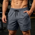 thumbnail image 4 of Yaoyar Men's Solid Drawstring Waist Quick Dry Running Shorts with Side Split Hem Pockets, Breathable Lightweight Fitness Jogger Sweatpants, 4 of 9