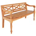 thumbnail image 1 of vidaXL Batavia Bench 123 cm Solid Mahogany Wood Light Brown, 1 of 4