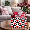 thumbnail image 7 of M Large Valentine's Day Gift Basket Empty Storage Organizer Kid Room Décor (Checkered Red And White Heart), 7 of 7
