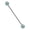 Aqua, variant on Industrial Barbell 14GA with Epoxy Coated Ferido Balls (Sold Individually)