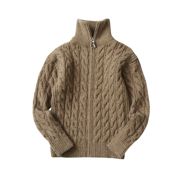 Kids Sweaters Boys Turtleneck Button Up Cable Knit Winter Warm Long Sleeve Fall Pullover Sweater Tops for 3-8 Years