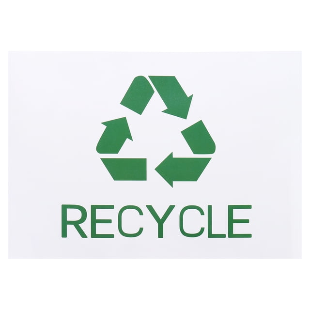 2 Pcs Recycle Sign Decals Recycle and Trash Symbols Sticker for Waste Management