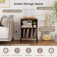 thumbnail image 4 of Topcobe Record Player Stand with Record Storage Shelf & Charging Station, End Tables Living Room, Modern Furniture for Home-Coffee, 4 of 8