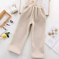 thumbnail image 5 of Kids Clothes Girls Casual Corduroy Wide Leg Sweatpants Elastic Waist Joggers Pants with Drawstring Size 5-15, 5 of 6