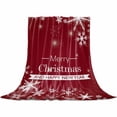 thumbnail image 2 of Winter Snowflake Throw Flannel Blanket 30x40In Merry Christmas and Happy New Year Red Super Soft Cozy Bed Blanket, Lightweight Plush Fuzzy Bed Throw for Bedroom Sofa Couch Living Room, 2 of 4