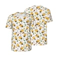 thumbnail image 3 of Daiia Bee and Flowers Mens Baseball Jersey Button Down Shirts Short Sleeve Sports Uniforms-4X-Large, 3 of 9