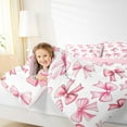 thumbnail image 4 of Castle Fairy Kawaii Bowknot Girl Bedding Comforter Set 2pcs,Dreamy Princess Twin Comforter Sets Microfiber,Cute Pink Bow Breathable Bedding Set,Lightweight Room Decor,Reversible, 4 of 8