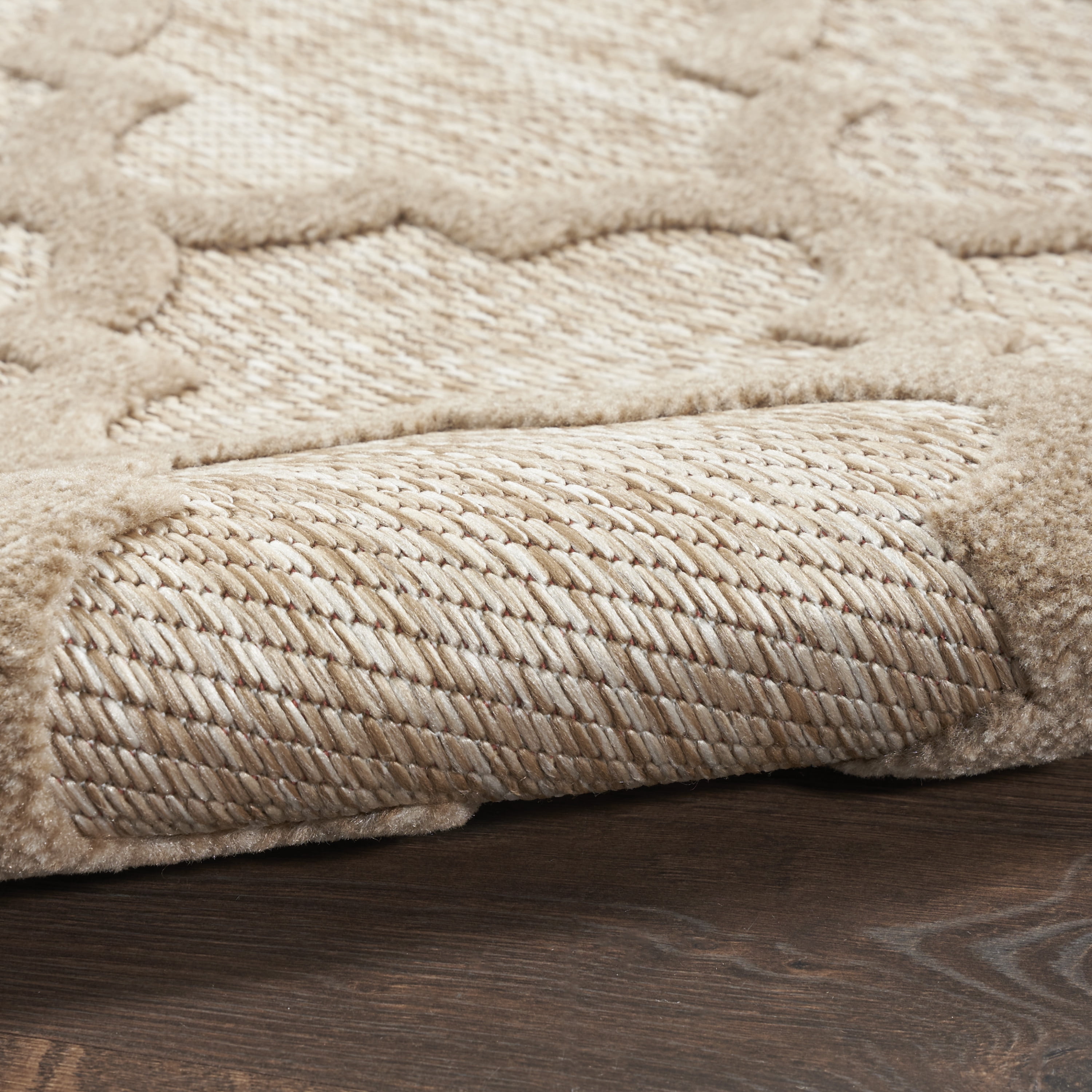 Nourison Easy Care Indoor/Outdoor Natural Beige 5' x 7' Area Rug, (5x7)