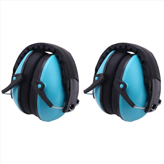 2X Anti-Noise Ear Noise Protection Hearing Protection and Noise Cancelling Reduction Ear Fits Children Blue,2 x Ear Muffs,Blue