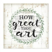 How Great Thou Art Music Wall Sign 12x12