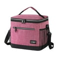 thumbnail image 3 of CoreLiving Insulated Lunch Tote Bag for Men Women, Medium Size Soft Cooler Lunchbox for Work Travel Office, Portable Thermal Cooler Bag Lunch Holder Gifts for Adult Pink Container, 3 of 7