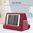 thumbnail image 3 of Support de Coussin Doux pour Tablette ipads Multi-Angle Support de Coussin pour Téléphone Tablette Support de Coussin avec Poche pour Liseuses, Téléphone Intelligent, Livres, Magazines (Rouge) Rouge, 3 of 7