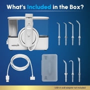 Waterpik ION Professional Water Flosser, Rechargeable and Portable, 10 Settings, 7 Flossing Tips, ADA Accepted, White