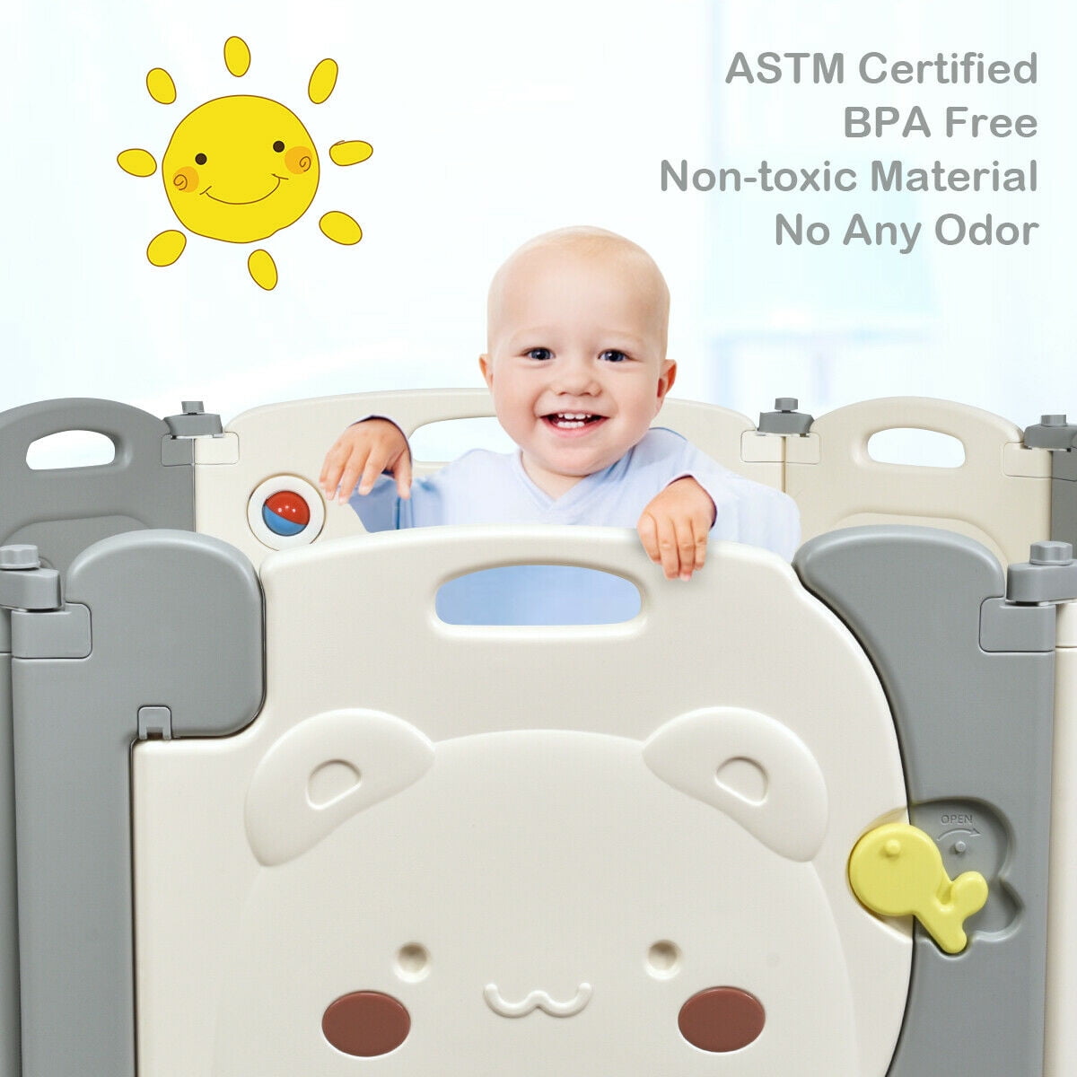 12 panel baby playpen