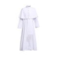 thumbnail image 2 of Disfraz de sacerdote de Halloween con collar cruzado unisex hombres mujeres sólido largo padre vicario vestido elegante prendas de vestir medieval-u, 2 of 4