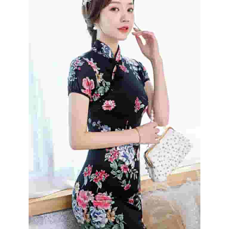 Black Cheongsam Chinese Traditional Slim Dress Wedding Costume Long Dresses Sexy Qipao - Walmart.com Black Cheongsam Chinese Traditional Slim Dress Wedding Costume Long Dresses Sexy Qipao - Walmart.com