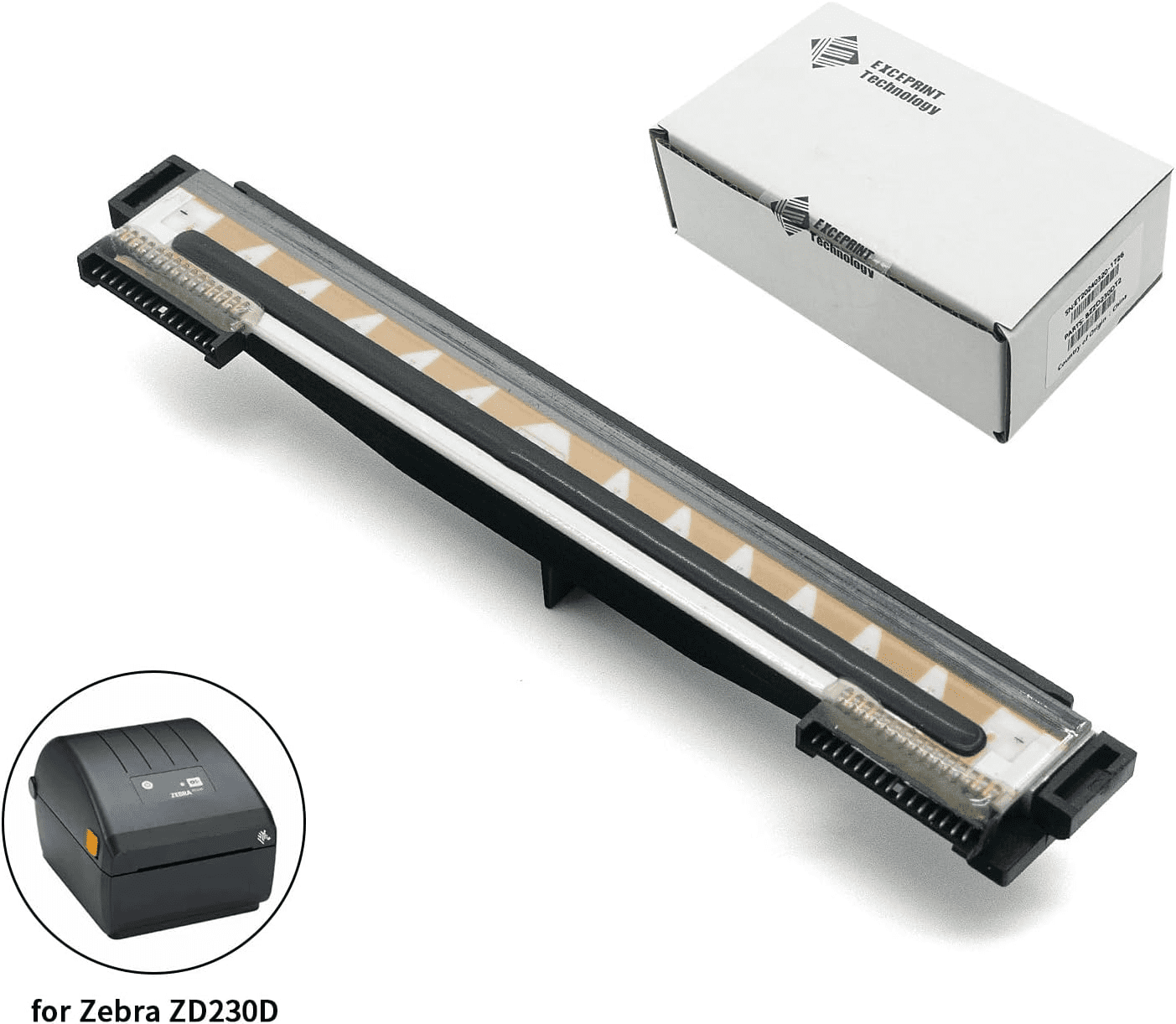 P1115689 New Printhead for Zebra ZD230D ZD220D Thermal Label Printer 203dpi - Spare Part/Replacement Printhead Compatible with Zebra ZD230D D-Series Printer