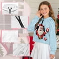 thumbnail image 6 of Xoenoiee Santa Claus Candy Gift Print Girls Half Zipper Pullover Christmas Sweatshirt Xmas Long Sleeve Hoodies with Kangaroo Pocket Fleece Basic Sweater, 5-6 Years, 6 of 7