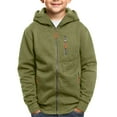 thumbnail image 5 of Mercatoo Boys Zip up Hoodi𝐞s Coats Thick Fleece Multi Zipper Pockets Cotton Hoodi𝐞 Sweatshirts Youth Kids Outdoor Warm Jackets, 5 of 6
