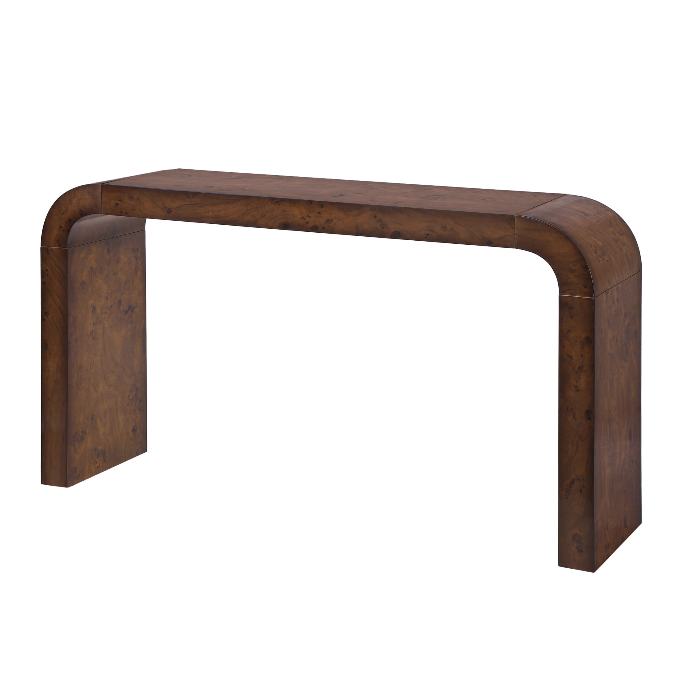 Christopher Knight Home 64" Minimalist Wooden Console Table for Entryway, Waterfall Design, Walnut