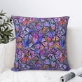 thumbnail image 4 of Pofeuu Watercolor Butterflies Print Double-sided plush pillowcase Square Throw Pillow Covers Pillows Cover for Living Room Bedroom Sofa Couch Cushion Cover（No pillow core）-16"x16", 4 of 7