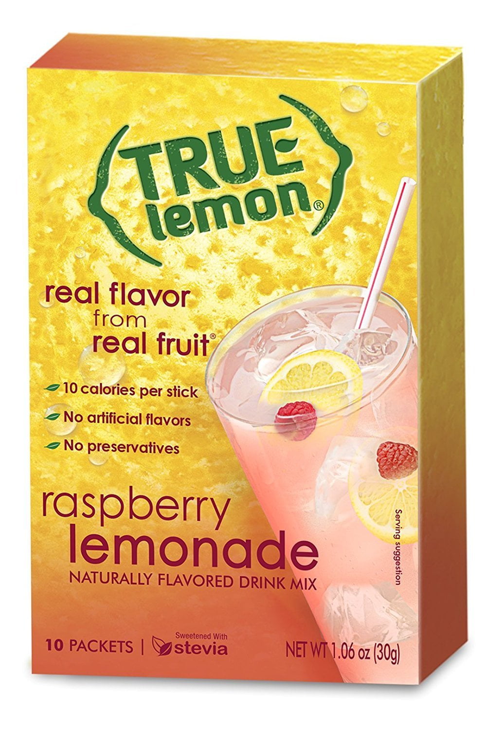 True Lemon Raspberry Lemonade 10count (Pack of 6)
