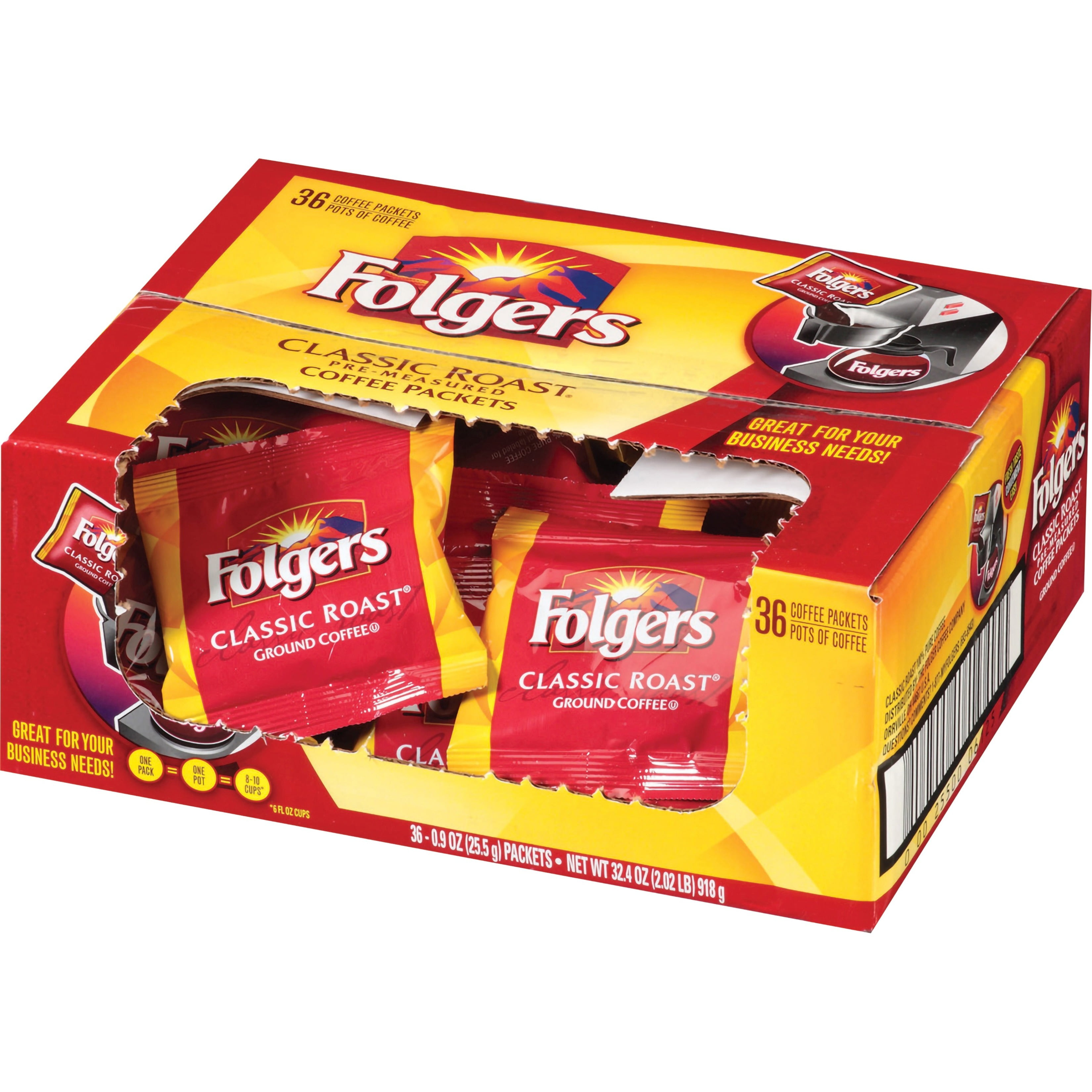 Folgers®, FOL06125, Classic Roast Coffee, 36 / Carton