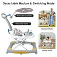 thumbnail image 6 of HAOUUCYIN Baby Walker, 6-in-1 Multi-functional Foldable Push Walker, 6-24 Months, Gray, 6 of 10