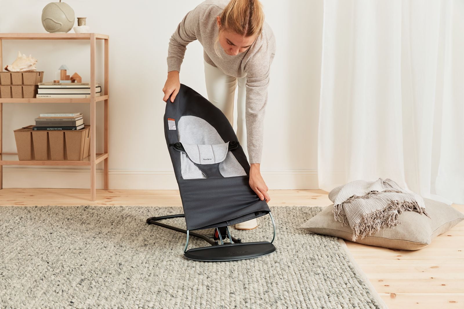 BabyBjorn Bouncer Balance Soft Cotton Black Dark Gray 005022US
