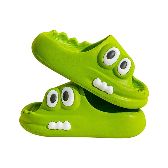 adviicd Toddler Boy Slippers Unisex Slides for Girls Boys Comfortable Slippers Slides Non-slip Shower Shoes House Fashion Thick for Indoor & Outdoor Gifts (Green,11.5)