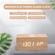 thumbnail image 3 of Reloj despertador digital de madera Pantalla LED electrónica de tiempo para dormitorio Carga inalámb Tomshoo  Camello, 3 of 7