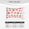thumbnail image 6 of Binfone Pink Hearts1 Standard Size Pillowcase, Long Staple Pure Cotton Envelope Closure Pillow Cover,16"X24", 6 of 9
