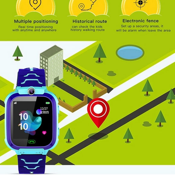 Montre Intelligente pour Enfants Téléphone pour Filles Garçons Gps Podomètre Tracker Q12B