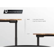 FEZIBO Dual Motor L-Shaped Electric Standing Desk, Height Adjustable Desk, Home Office L Shape Stand Up Desk with Splice Board, Rustic Brown Finish, 48