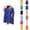Blue, variant on Swimsuit Coverup for Women Plus Size Short Sleeve V Neck Loose Crochet Knee Length Dress Beach Cover Up Bathing Suit Dress