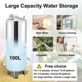 thumbnail image 5 of 100L Well Pump Pressure Tank, Vertical 304 Stainless Steel Water Pressure Tank with Port & Check Valve, Pressurized Water Tanks with Complete Kit for Farm Kitchen Garage, 5 of 9