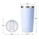 thumbnail image 3 of Vaso de café de viaje SUNWILL, 600 ml, acero inoxidable Iceberg, 3 of 6