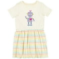 thumbnail image 3 of Inktastic Cute Robot, Purple Robot, Funny Robot, Silly Robot Girls Toddler Dress, 3 of 5