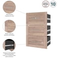thumbnail image 4 of Pur 3 Drawer Set for Pur 25W Closet Organizer in Rustic Brown - Engineered Wood, 4 of 20