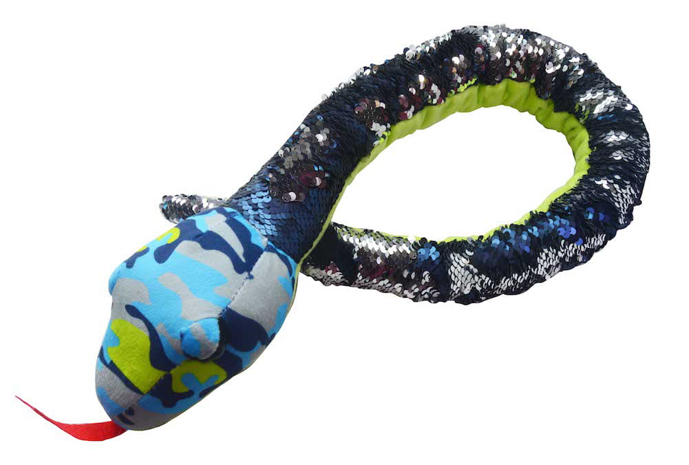48 Inch Long Color Changing Sequin Soft Plush Snake 