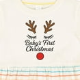 thumbnail image 4 of Inktastic My First Christmas Reindeer Girls Baby Dress, 4 of 5