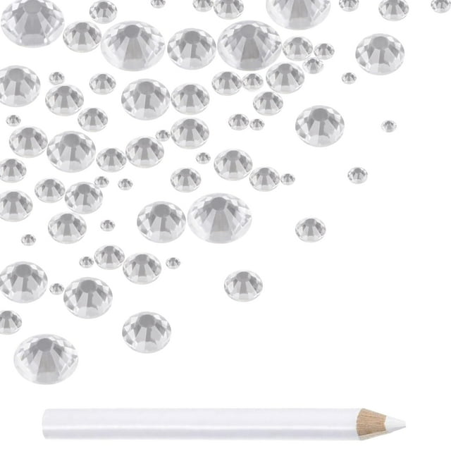 LPBeads 3456 Piezas Cristales de Uñas AB Nail Art Rhinestones Cuentas Redondas Flatback Glass Charms Gemas Piedras 6 Tamaños para Decoración de Uñas Maquillaje Ropa Zapatos (Mezcla SS3 4 5 6 8 10 Crys