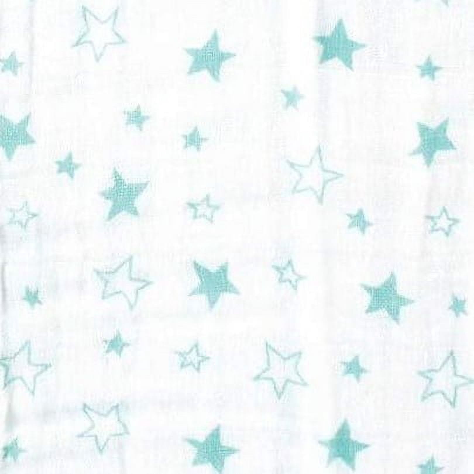 Luvable Friends Baby Sleeveless Muslin Cotton Sleeping Bag, Sack, Blanket, Stars Muslin, 6-12 Months